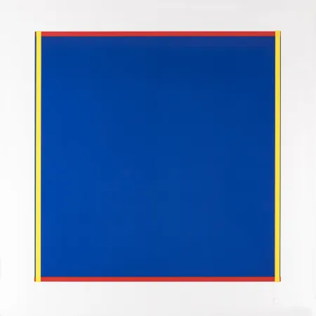 Siebdruck Knoebel - Rot, Gelb, Weiss, Blau 02