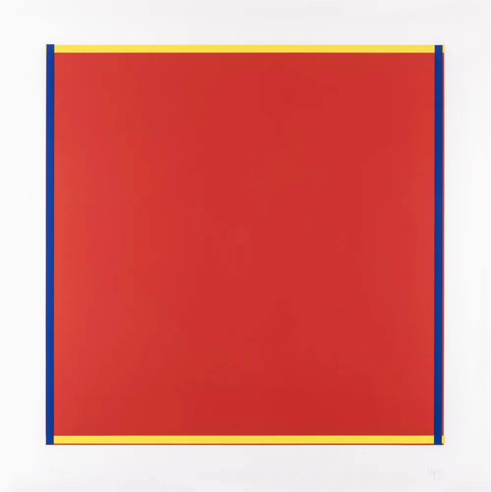 Siebdruck Knoebel - Rot, Gelb, Weiss, Blau 04