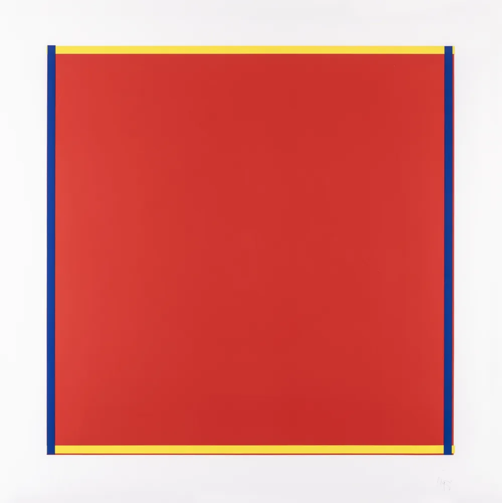 Siebdruck Knoebel - Rot, Gelb, Weiss, Blau 04
