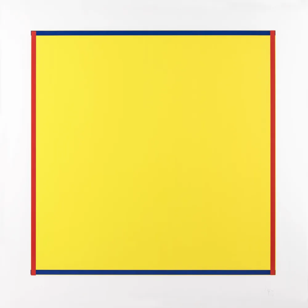 Siebdruck Knoebel - Rot, Gelb, Weiss, Blau 06