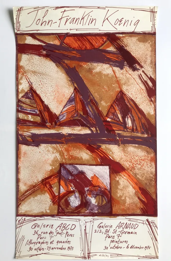 Plakat Koenig - Galeries ABCD et Arnaud