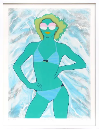 Siebdruck Kogelnik - Green Lady