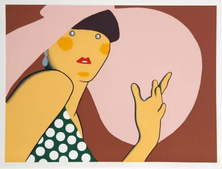 Siebdruck Kogelnik - LADY WITH HAT