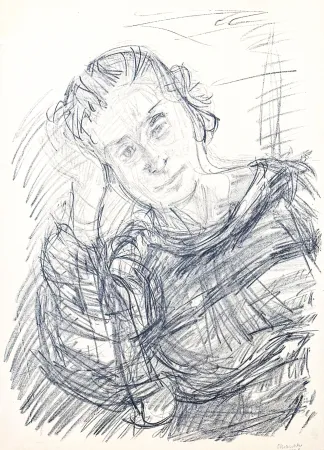 Lithographie Kokoschka - Oskar Kokoschka (1886–1980) - Madeleine - Lithograph on paper - 1920