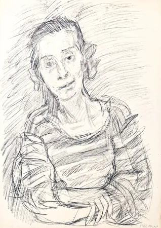 Lithographie Kokoschka - Oskar Kokoschka (1886–1980) - Madeleine - Lithograph on paper - 1920