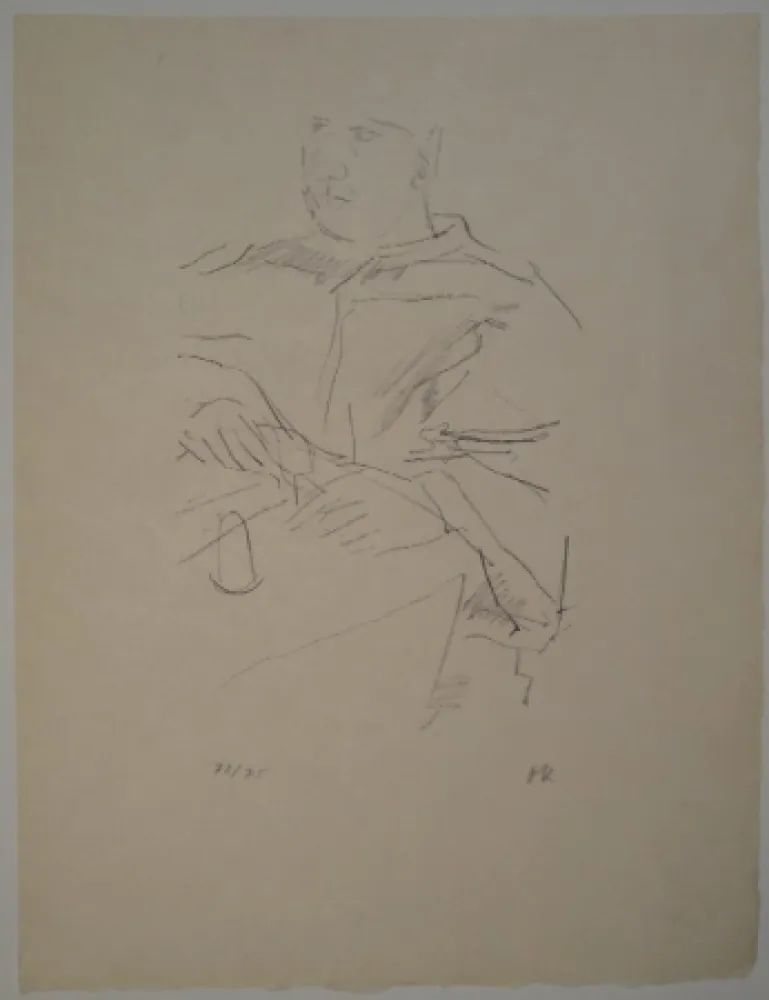 Lithographie Kokoschka - Papst Leo X