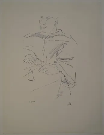 Lithographie Kokoschka - Papst Leo X