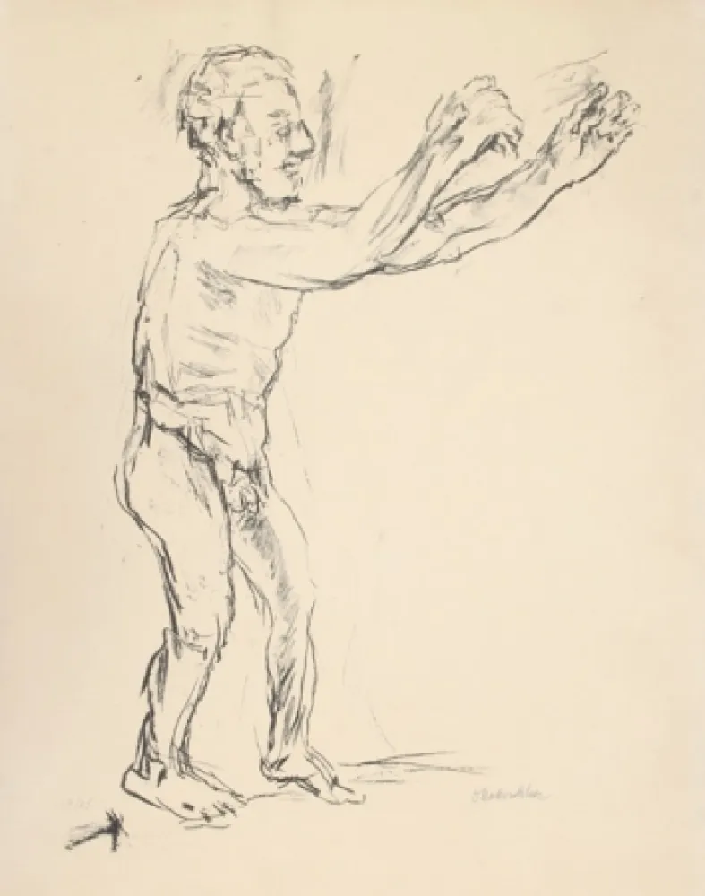 Lithographie Kokoschka - Reaching Man