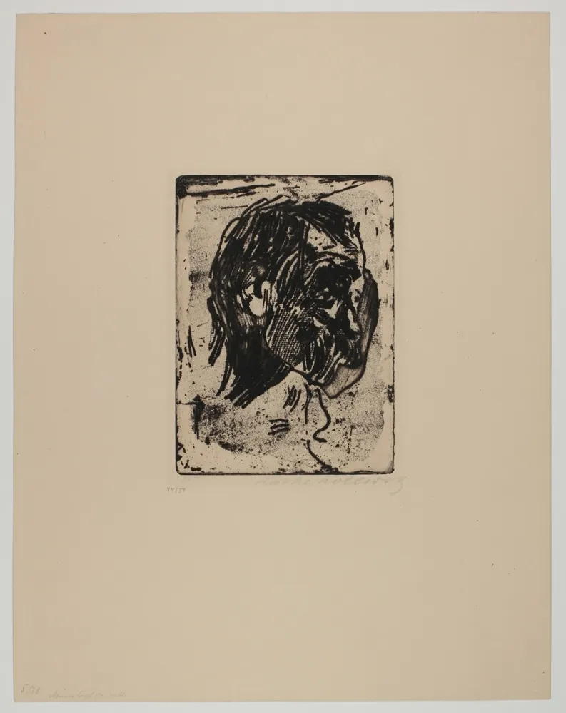 Stich Kollwitz - Männerkopf nach rechts (Man's head turned right)