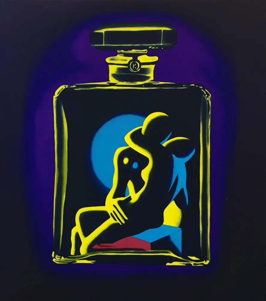 Siebdruck Kostabi - KOSTABI #5 (PURPLE)