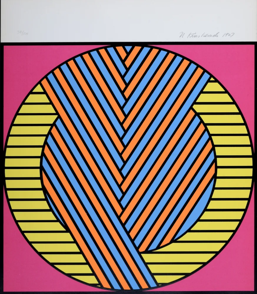 Siebdruck Krushenick - Composition, 1967 - Hand-signed