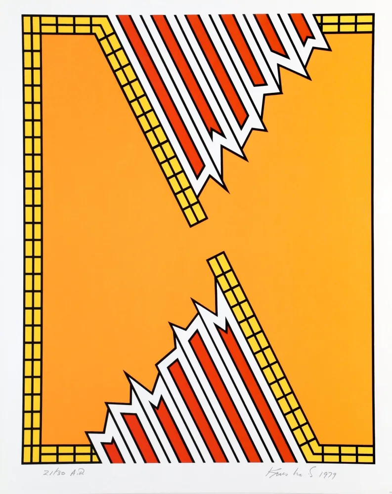 Siebdruck Krushenick - Deep Down Orange