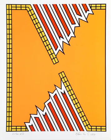 Siebdruck Krushenick - Deep Down Orange