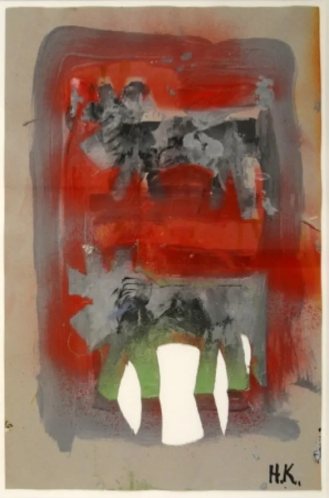 Monotypie Krüsi - Ohne Titel (Zwei Tiere). 