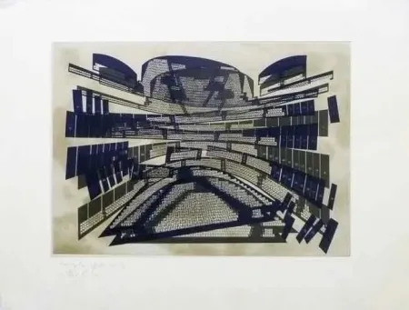 Radierung Kuitca - Sin titulo