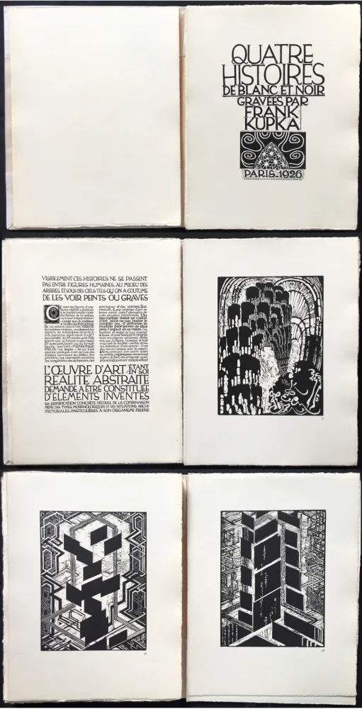 Illustriertes Buch Kupka - Quatre histoires de blanc et de noir (1926).