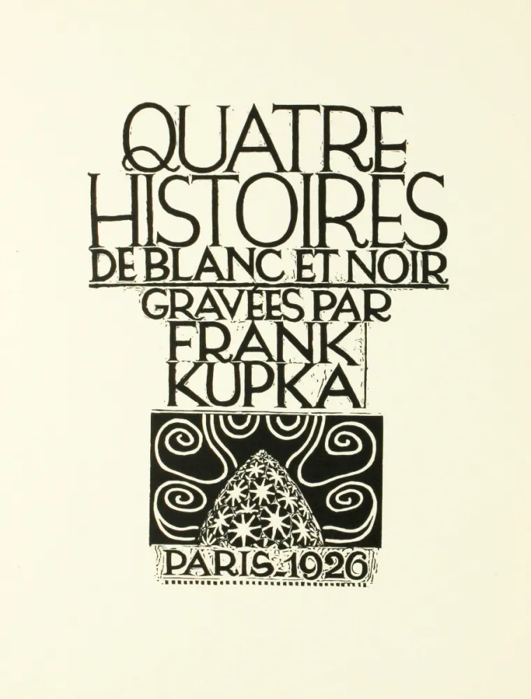 Holzschnitt Kupka - Quatre histoires de blanc et noir 