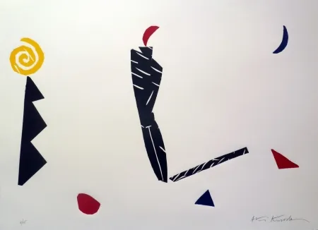 Linolschnitt Kuroda - First Night