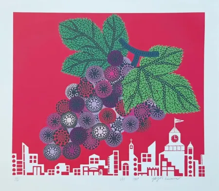 Siebdruck Kusama - Grapes In The City