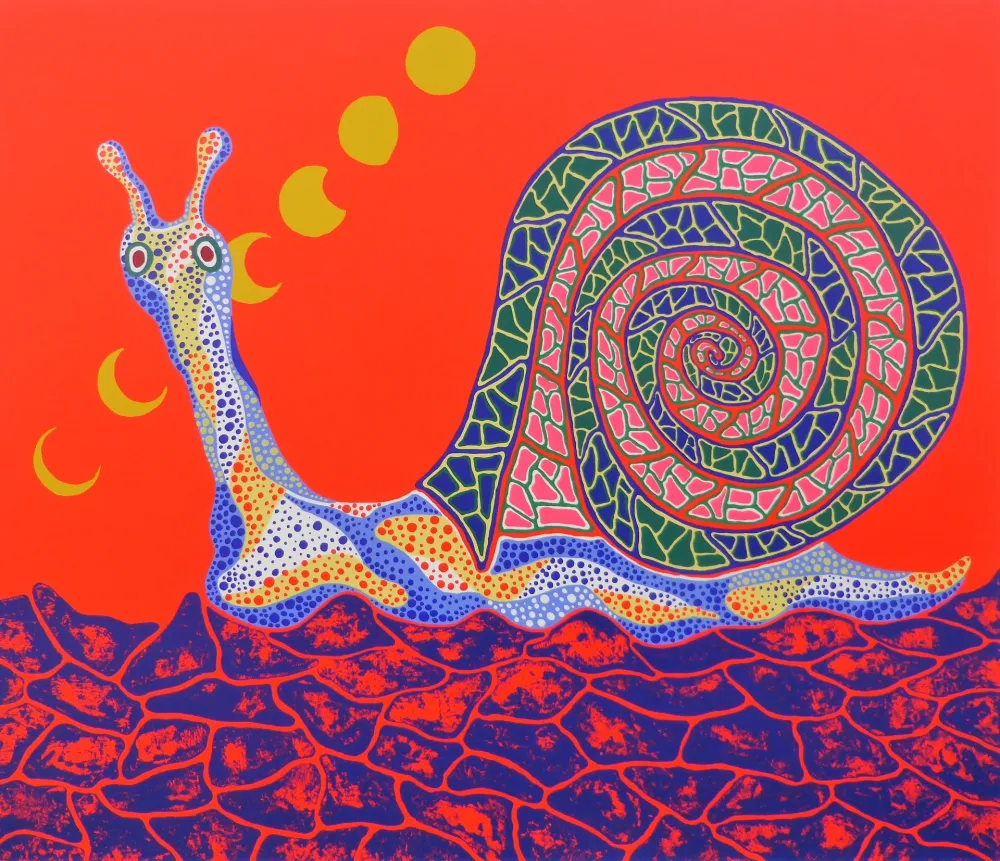 Siebdruck Kusama - Snail
