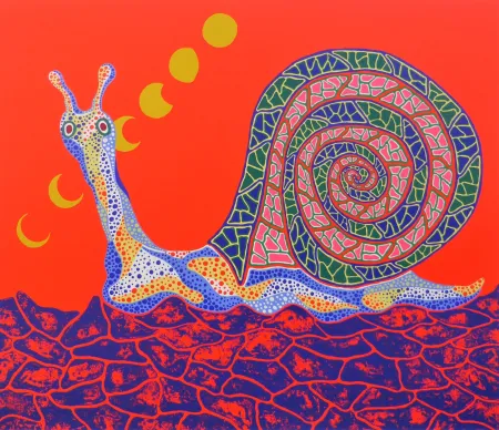 Siebdruck Kusama - Snail