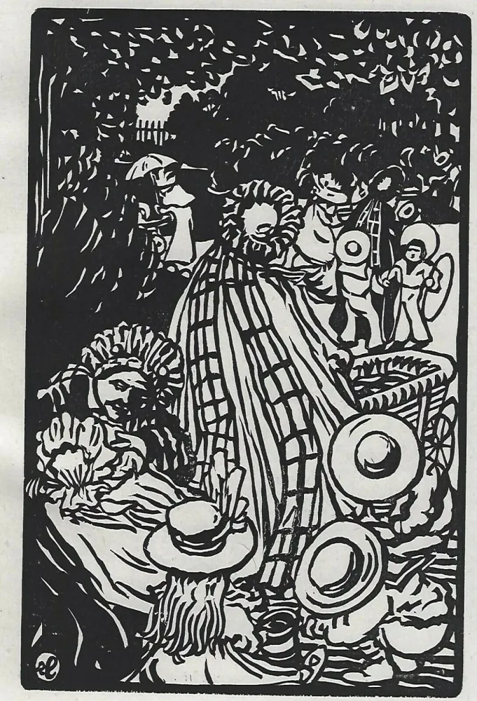 Holzschnitt Laboureur - Au Luxembourg