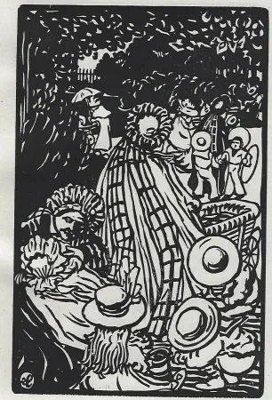 Holzschnitt Laboureur - Au Luxembourg