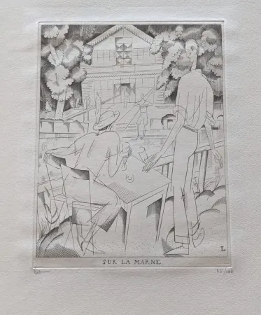 Radierung Laboureur - Sur la Marne