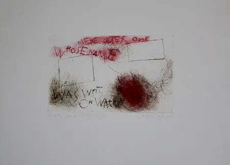 Kaltnadelradierung Lakner - Keats Grab / Keats' Grave