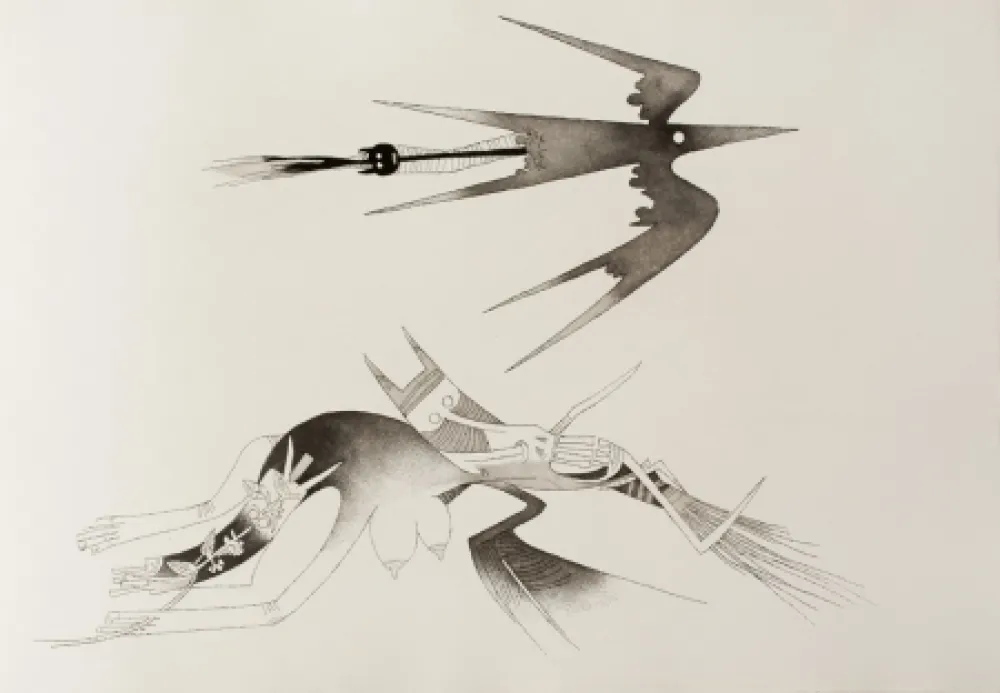 Illustriertes Buch Lam - Contre une maison sèche (8 gravures)