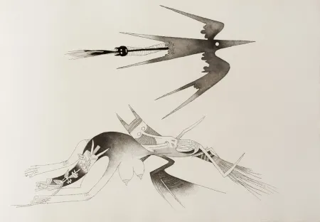 Illustriertes Buch Lam - Contre une maison sèche (8 gravures)