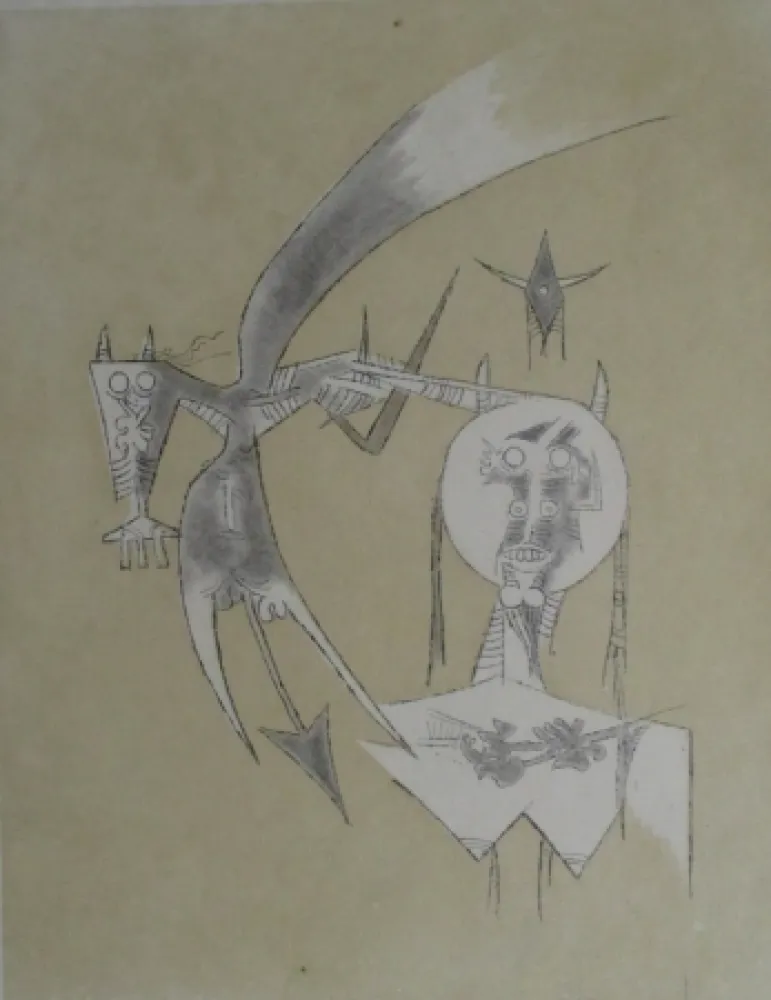 Aquatinta Lam - De Scève à Diane