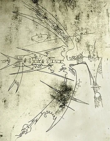 Radierung Und Aquatinta Lam - Le Monde entre dans un sac