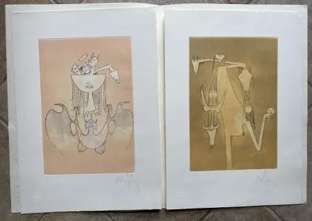 Aquatinta Lam - Le monde magique and La sensualitè de la femme