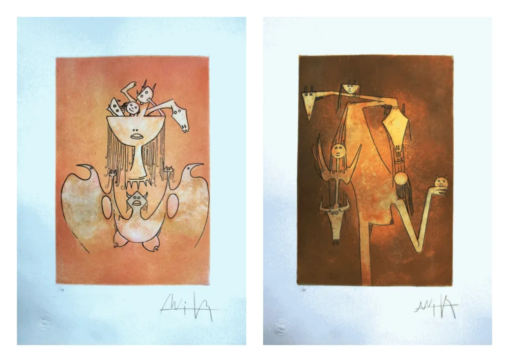 Radierung Und Aquatinta Lam - Le monde magique; La sensualitè de la femme