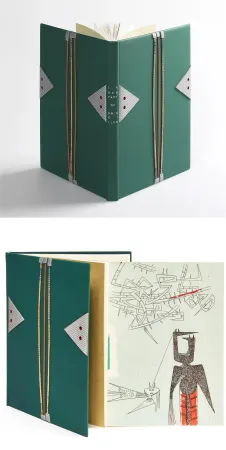 Illustriertes Buch Lam - René Char. LE REMPART DE BRINDILLES. 1 des 15 aquarellés par Wilfredo Lam (L. Broder 1953).