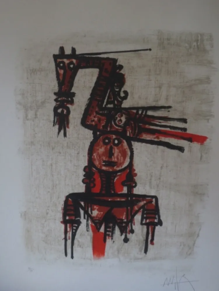 Lithographie Lam - Sans titre