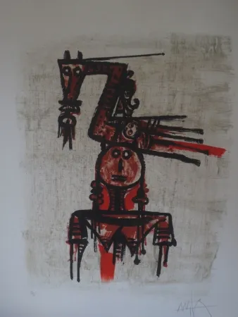 Lithographie Lam - Sans titre