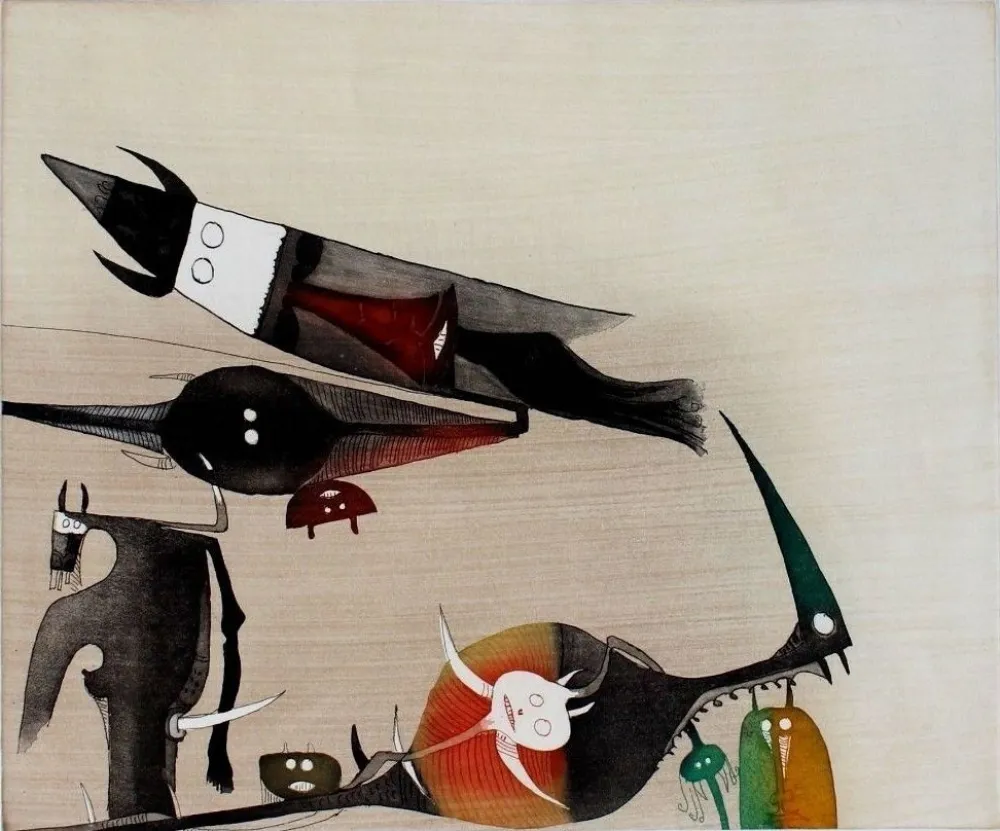 Radierung Und Aquatinta Lam - Sans titre - XXe siecle plate #5