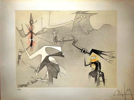 Radierung Und Aquatinta Lam - Visible Invisible, 1972 - Aquatint and Erching, Hand signed!