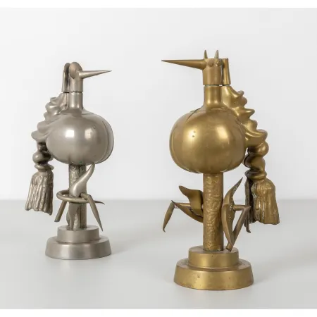 Keine Technische Lam - Wifredo Lam (1902–1982) - L’Oiseau de fer and L’Oiseau de feu - Brass and chrome