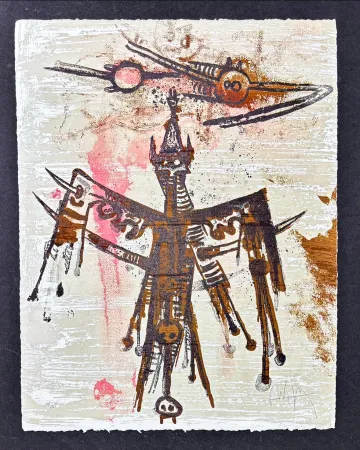 Lithographie Lam - Wifredo Lam (1902-1982) - Untitled - Color lithograph - 1970