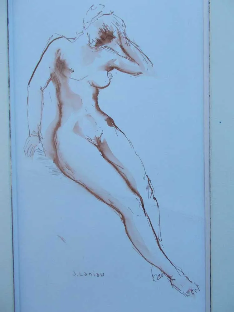Aquatinta Laniau - Femme nue