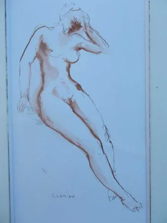 Aquatinta Laniau - Femme nue