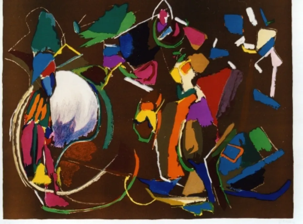 Lithographie Lanskoy - Composition brune 6