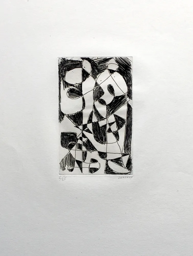 Stich Lanskoy - DÉDALE. Gravure pour l'affiche de Pierre Lecuire (1960)