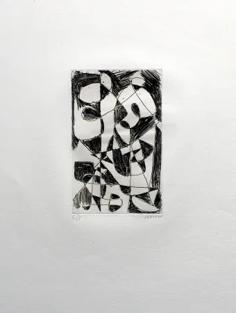 Stich Lanskoy - DÉDALE. Gravure pour l'affiche de Pierre Lecuire (1960)