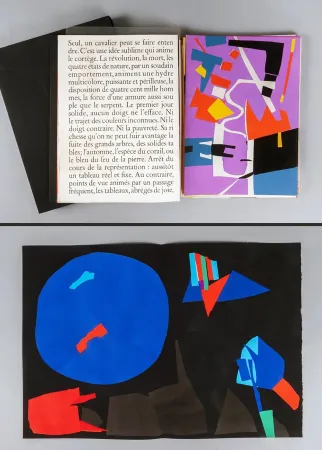 Illustriertes Buch Lanskoy - Pierre Lecuire : CORTÈGE. 24 pochoirs (ex. de tête avec suite complète) 1959.