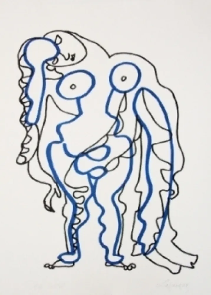 Linolschnitt Lapicque - La chaire est triste