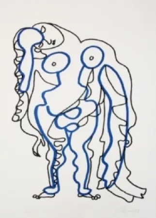 Linolschnitt Lapicque - La chaire est triste